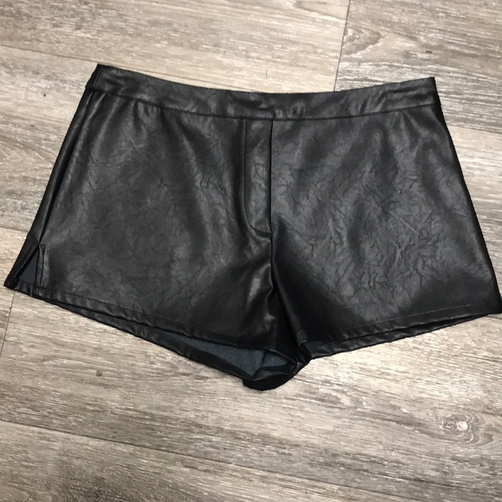 Victoria’s Secret Black Pleather Short Shorts